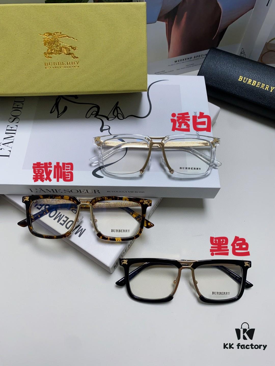 6931ad49ccd8ab3d7afa18c5 BURBERRY Full-Rim Metal Myopia Eyeglass Frame, Unisex Business Optical Glasses Frame Compatible with Prescription Lenses, Suitable for Eyeglasses or Sunglasses