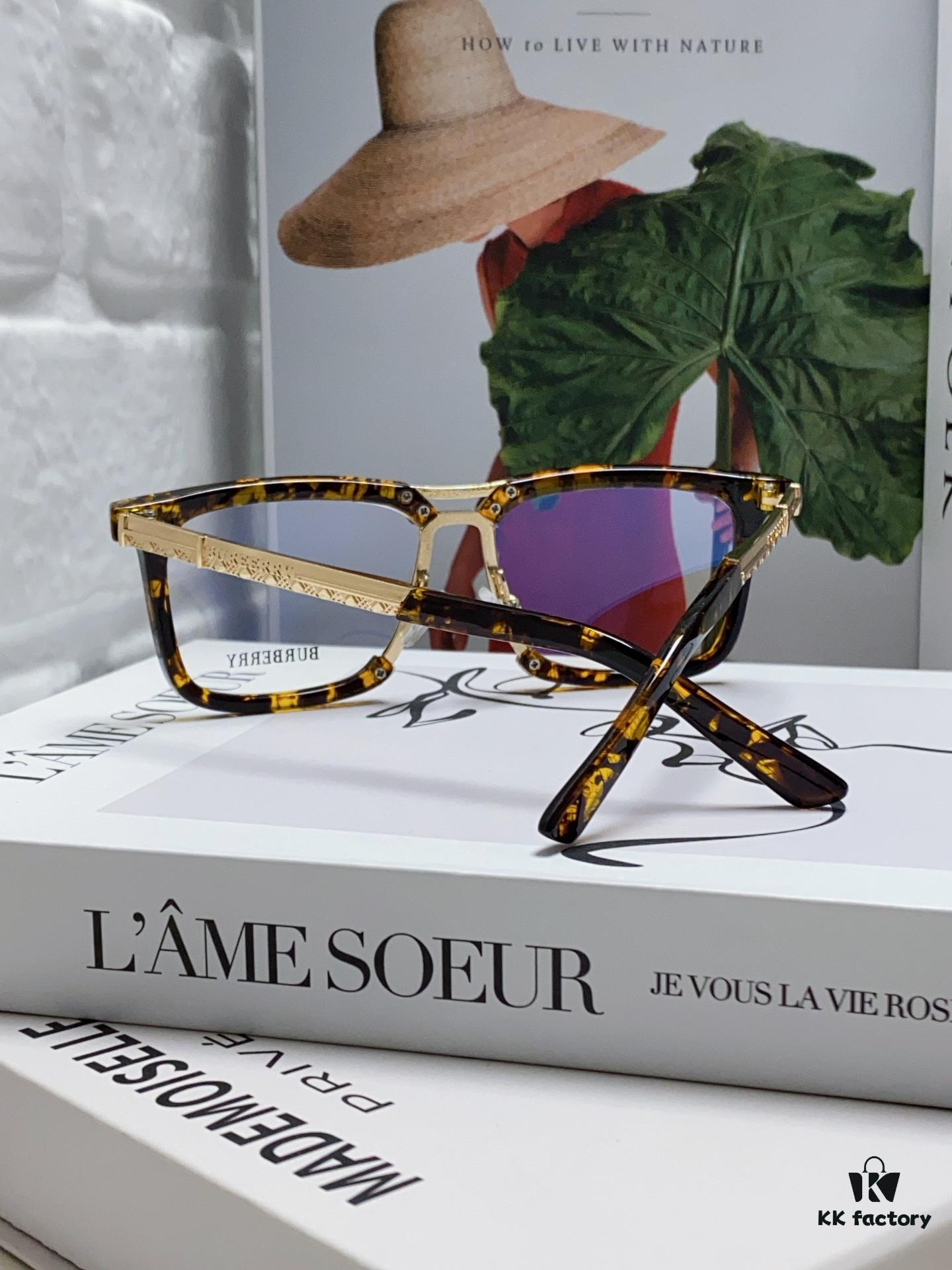 6931ad49ccd8ab3d7afa18c8 BURBERRY Full-Rim Metal Myopia Eyeglass Frame, Unisex Business Optical Glasses Frame Compatible with Prescription Lenses, Suitable for Eyeglasses or Sunglasses