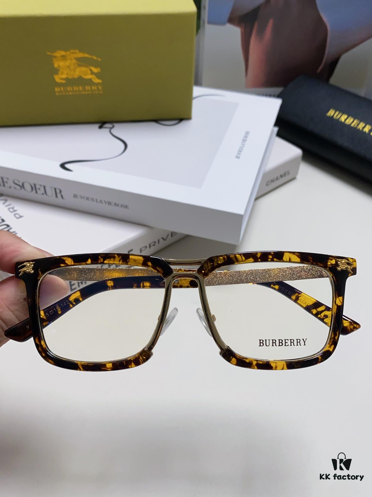 6931ad49ccd8ab3d7afa18c9 BURBERRY Full-Rim Metal Myopia Eyeglass Frame, Unisex Business Optical Glasses Frame Compatible with Prescription Lenses, Suitable for Eyeglasses or Sunglasses