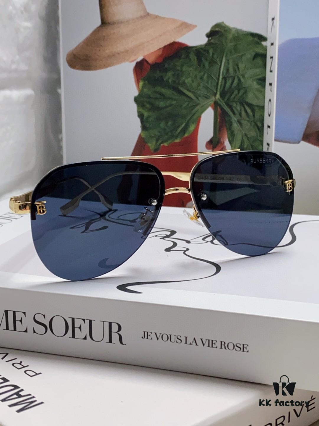 6931ad51ccd8ab3d7afa193a Burberry Round Frame Sunglasses New One-Piece Pilot Shades Unisex Sun Glasses Celebrity Style Must-Have for Driving and Travel