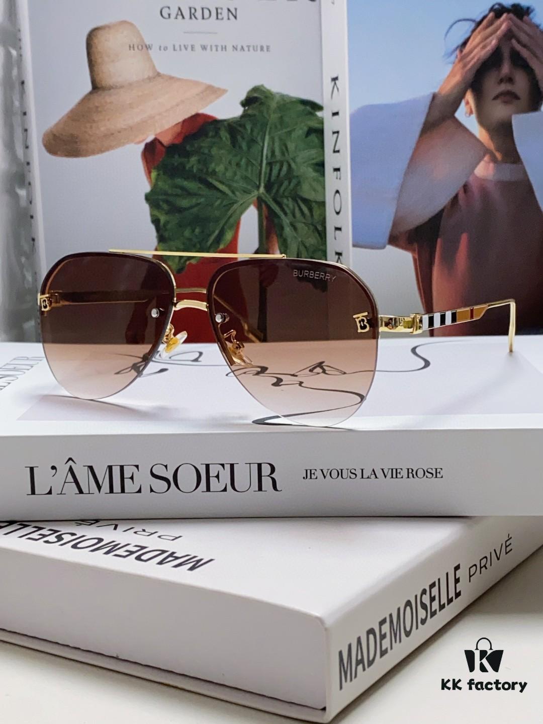 6931ad51ccd8ab3d7afa1943 Burberry Round Frame 🎶 New One-Piece Driving Sunglasses, Must-Have Style for Travel, Worn by Numerous Celebrities, Unisex Aviator Sun Glasses