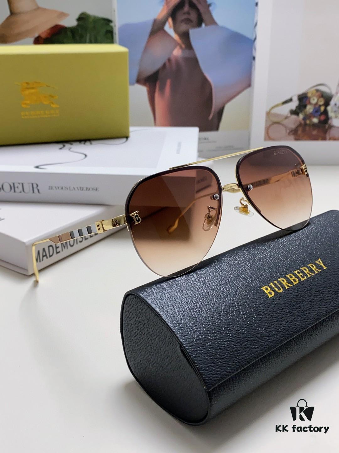 6931ad52ccd8ab3d7afa194a Burberry Round Frame 🎶 New One-Piece Driving Sunglasses, Must-Have Style for Travel, Worn by Numerous Celebrities, Unisex Aviator Sun Glasses