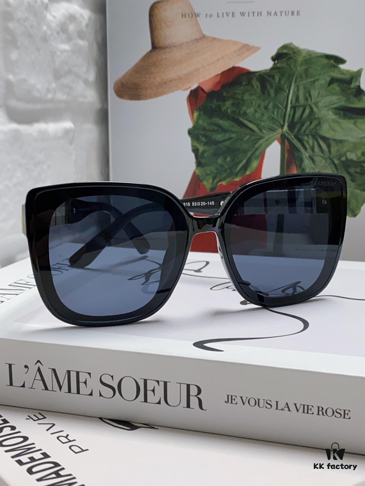 6931ad54ccd8ab3d7afa196a Burberry 2024 New Korean-Style Oversized Wide-Leg Stylish Fast-Fashion Nobility Unisex Sunglasses, Slimming Trendy Sun Glasses with Horse Logo and Classic Check Pattern