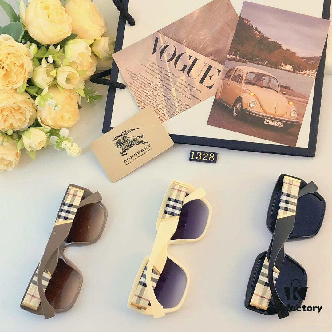 6931ad61ccd8ab3d7afa1a1f Burberry Style Korean Fashion Oversized Sunglasses for Long Face, Slimming UV Protection Sun Glasses Popular on Instagram