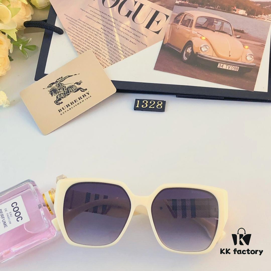 6931ad61ccd8ab3d7afa1a23 Burberry Style Korean Fashion Oversized Sunglasses for Long Face, Slimming UV Protection Sun Glasses Popular on Instagram