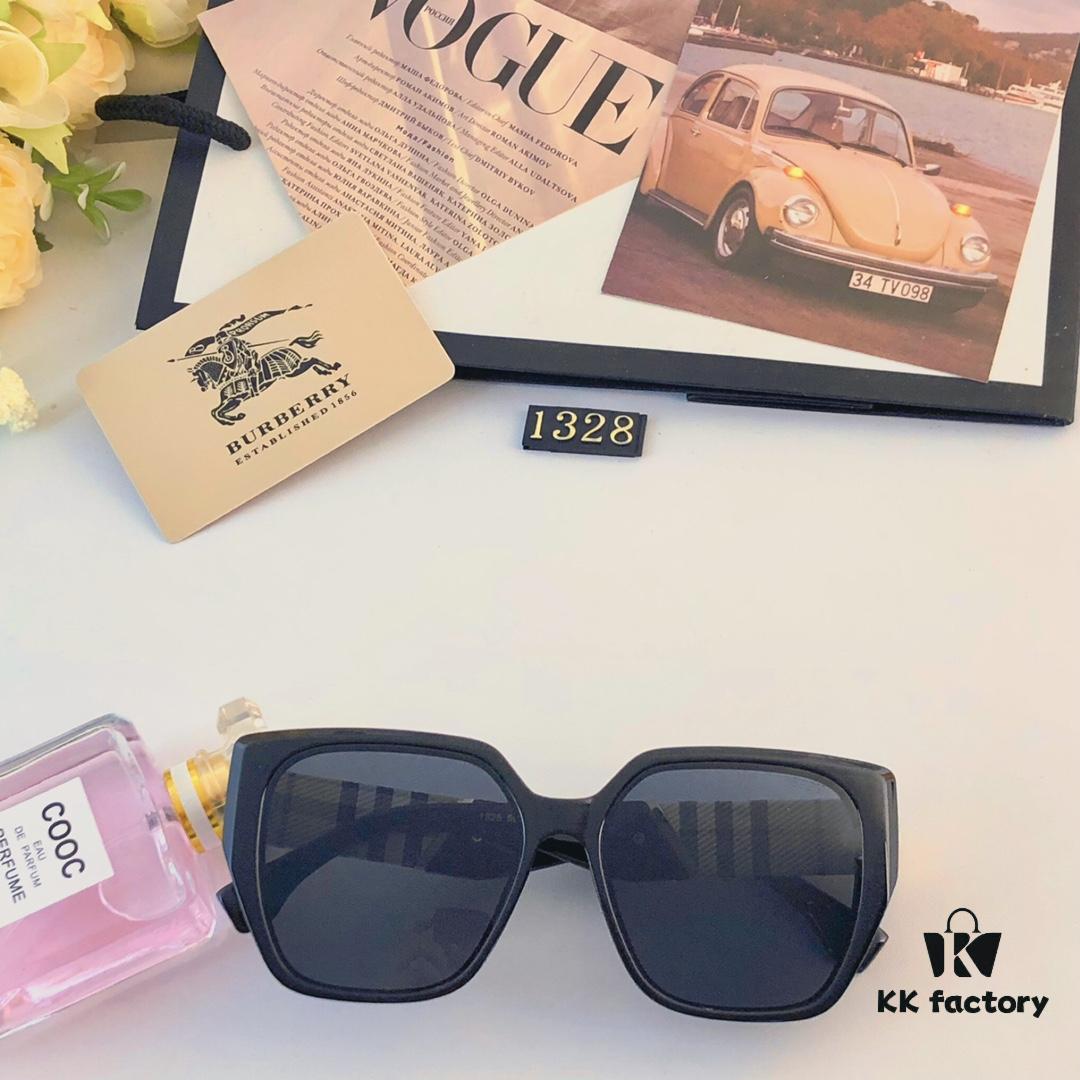 6931ad61ccd8ab3d7afa1a25 Burberry Style Korean Fashion Oversized Sunglasses for Long Face, Slimming UV Protection Sun Glasses Popular on Instagram