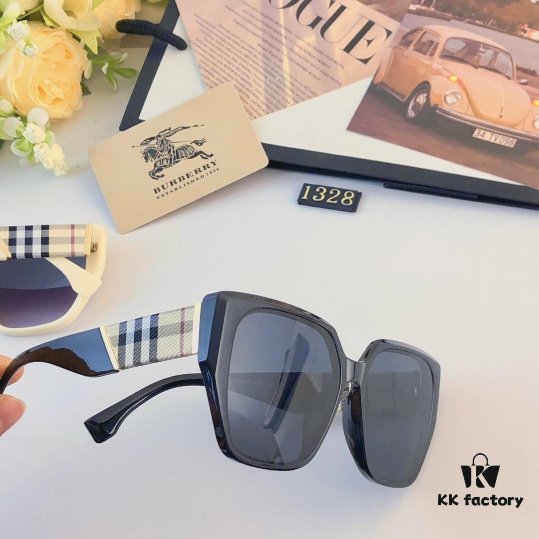 6931ad61ccd8ab3d7afa1a26 Burberry Style Korean Fashion Oversized Sunglasses for Long Face, Slimming UV Protection Sun Glasses Popular on Instagram