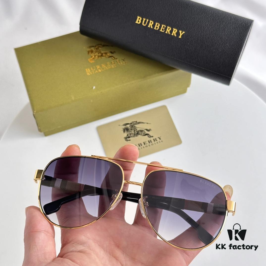 6931ad63ccd8ab3d7afa1a43 Burberry BE4211 Men's Aviator Sunglasses with Pattern Design