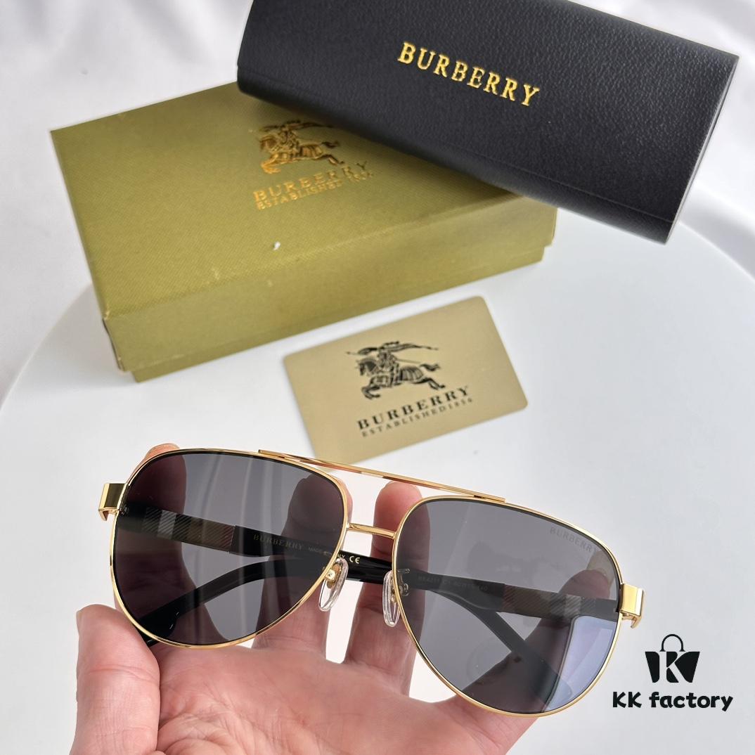 6931ad63ccd8ab3d7afa1a45 Burberry BE4211 Men's Aviator Sunglasses with Pattern Design