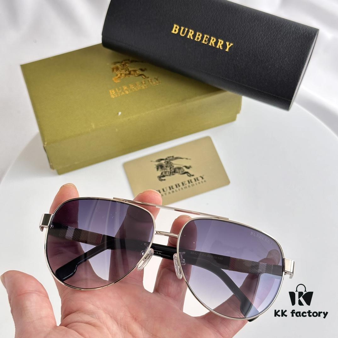 6931ad63ccd8ab3d7afa1a47 Burberry BE4211 Men's Aviator Sunglasses with Pattern Design