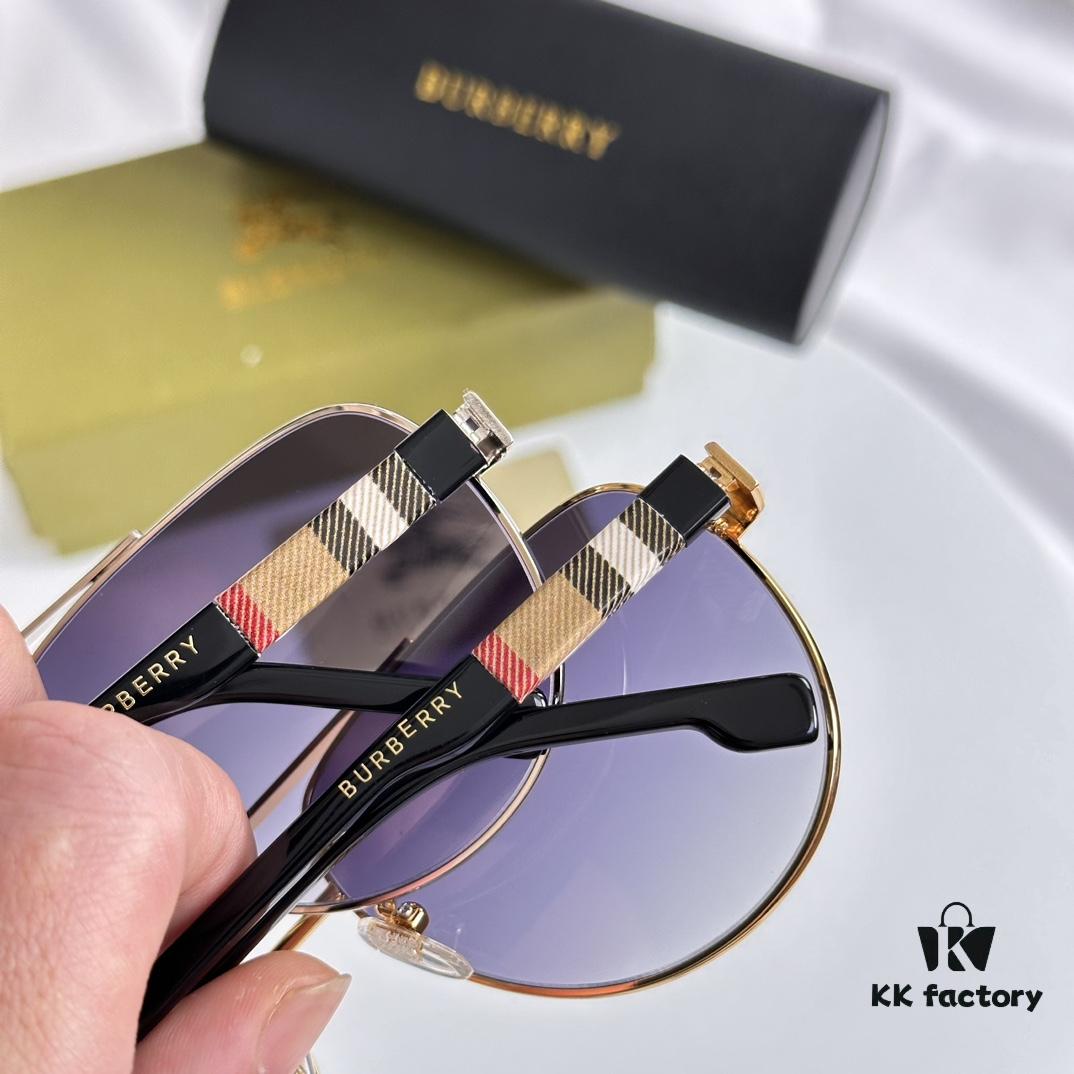 6931ad63ccd8ab3d7afa1a48 Burberry BE4211 Men's Aviator Sunglasses with Pattern Design