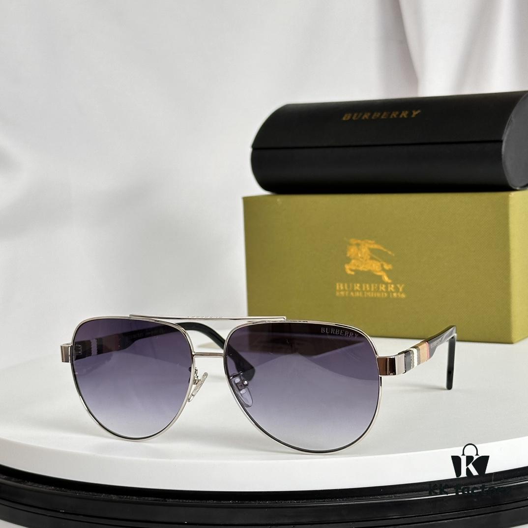 6931ad64ccd8ab3d7afa1a4b Burberry Men's Authentic Pattern Aviator Sunglasses BE4212
