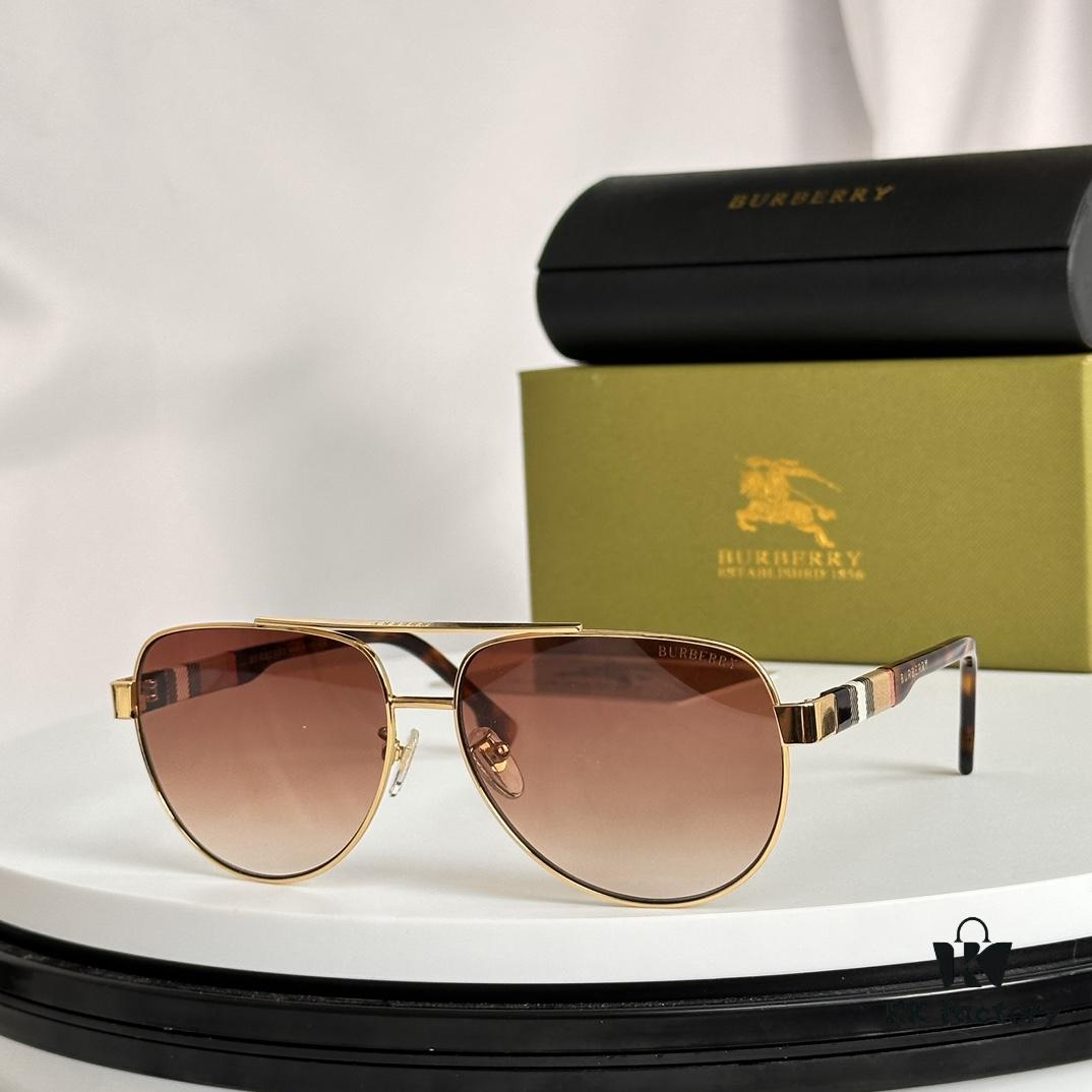 6931ad64ccd8ab3d7afa1a4d Burberry Men's Authentic Pattern Aviator Sunglasses BE4212