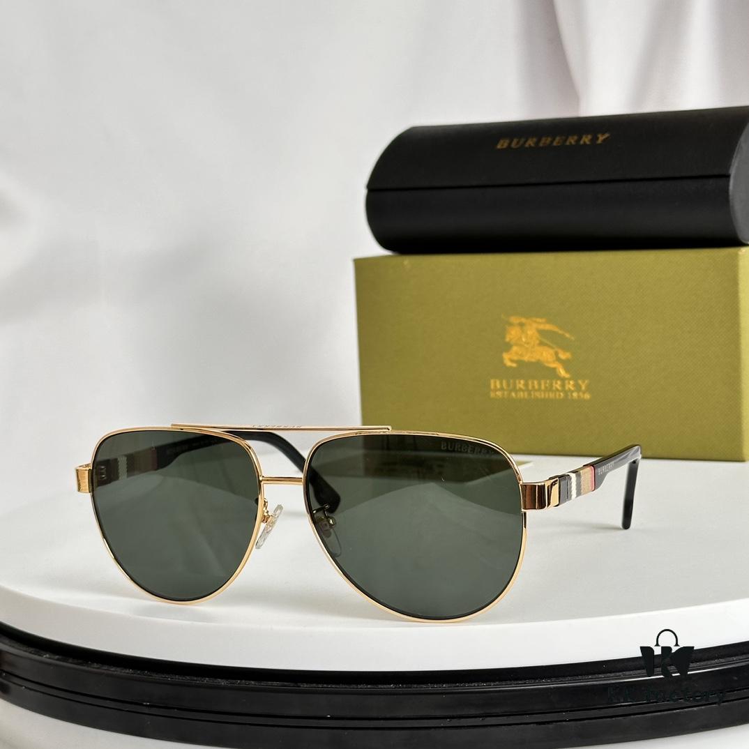 6931ad64ccd8ab3d7afa1a4e Burberry Men's Authentic Pattern Aviator Sunglasses BE4212