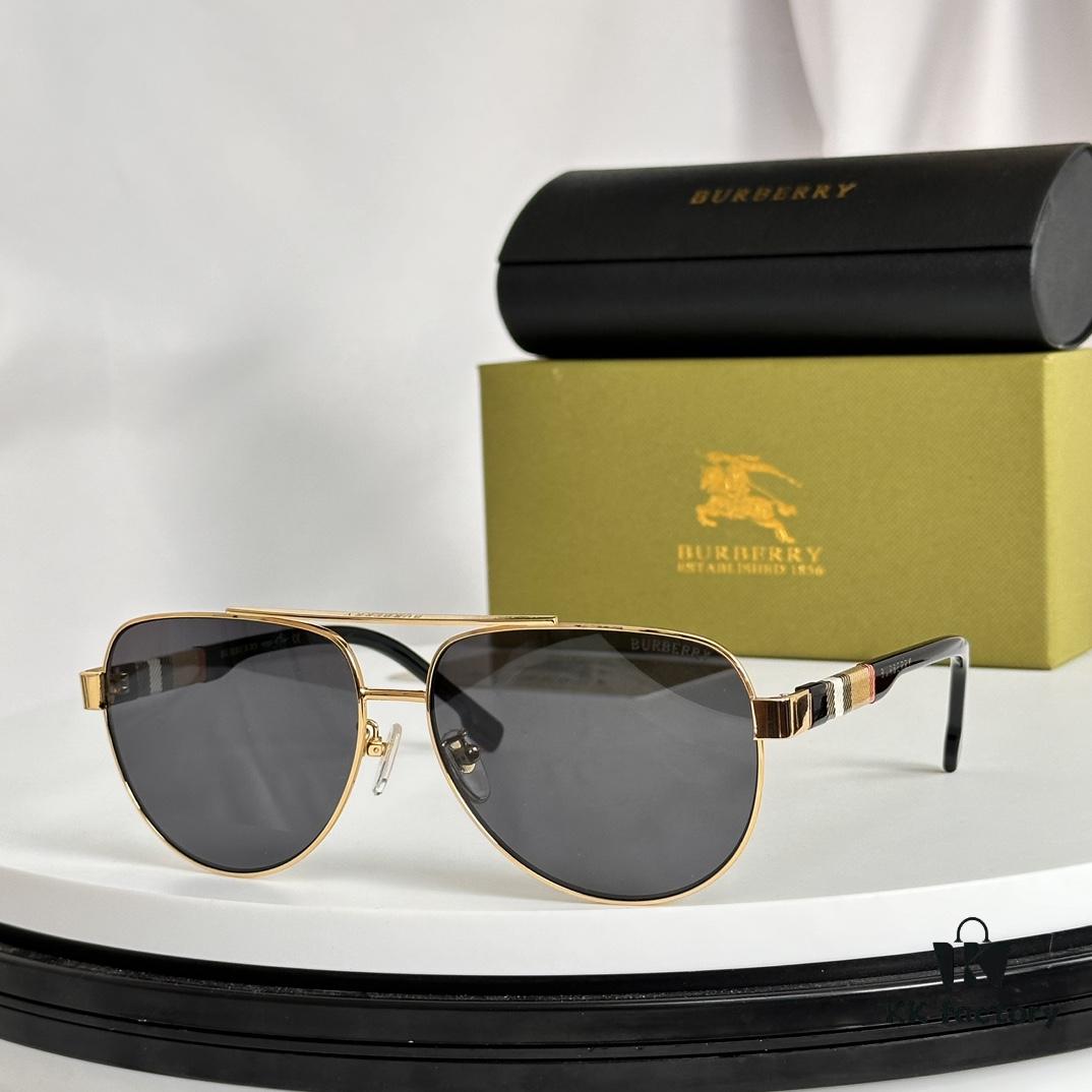 6931ad64ccd8ab3d7afa1a4f Burberry Men's Authentic Pattern Aviator Sunglasses BE4212