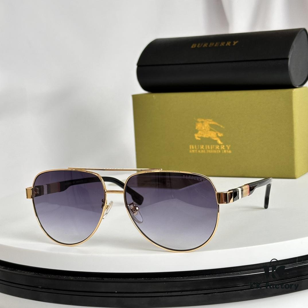 Burberry BE4211 Men's Aviator Sunglasses with Pattern Design