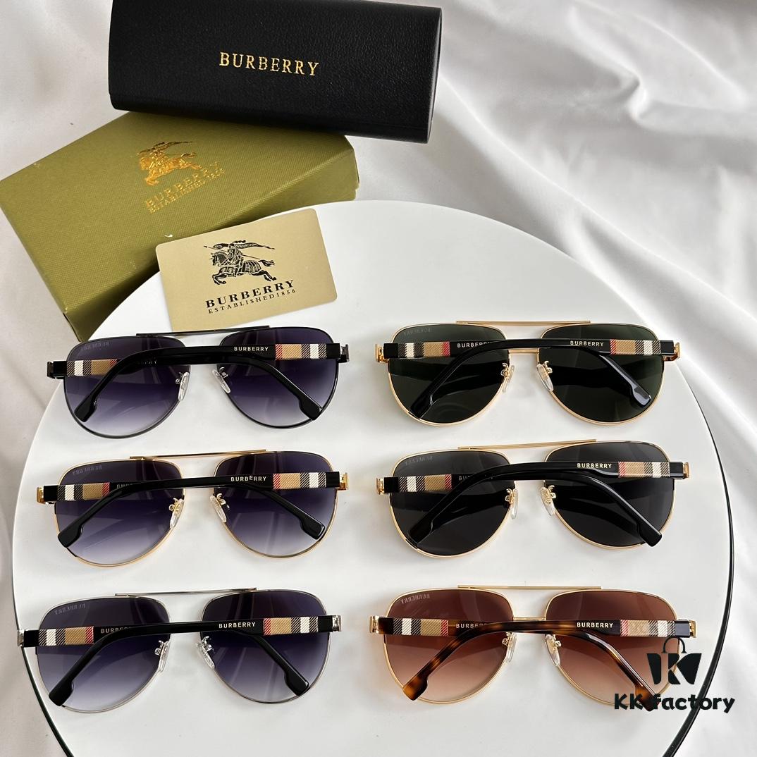 Burberry BE4211 Men's Aviator Sunglasses with Pattern Design