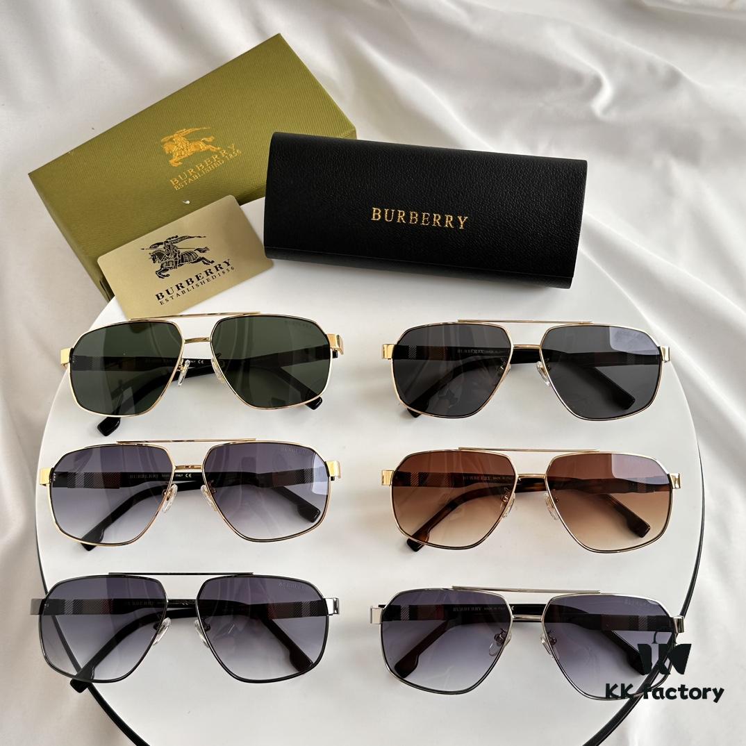 6931ad66ccd8ab3d7afa1a6e 120‼️Burberry Men's Genuine Aviator Sunglasses with Pattern, BE4212 Sunglasses