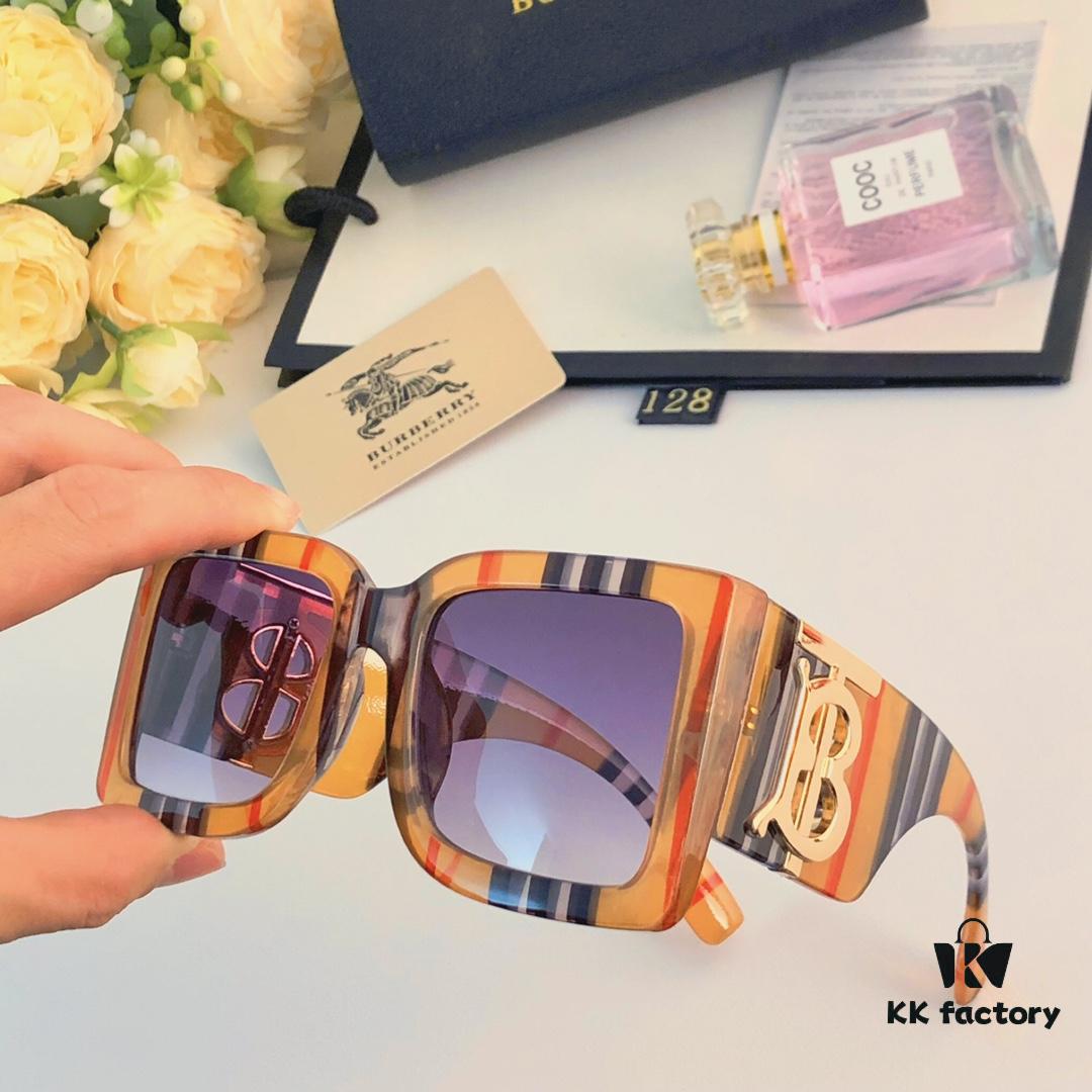 6931ad69ccd8ab3d7afa1aa2 Burberry Trendy Unisex Sunglasses for Men and Women, Fashionable Large B Design UV Protection Shades, Slimming Effect Sunglasses for Parties and Gatherings