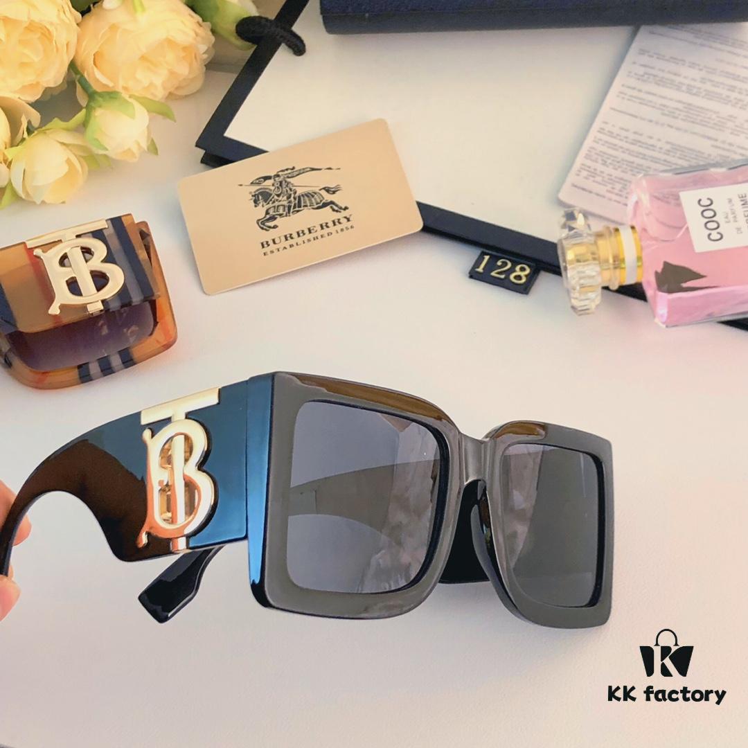 6931ad6accd8ab3d7afa1aa6 Burberry Trendy Unisex Sunglasses for Men and Women, Fashionable Large B Design UV Protection Shades, Slimming Effect Sunglasses for Parties and Gatherings