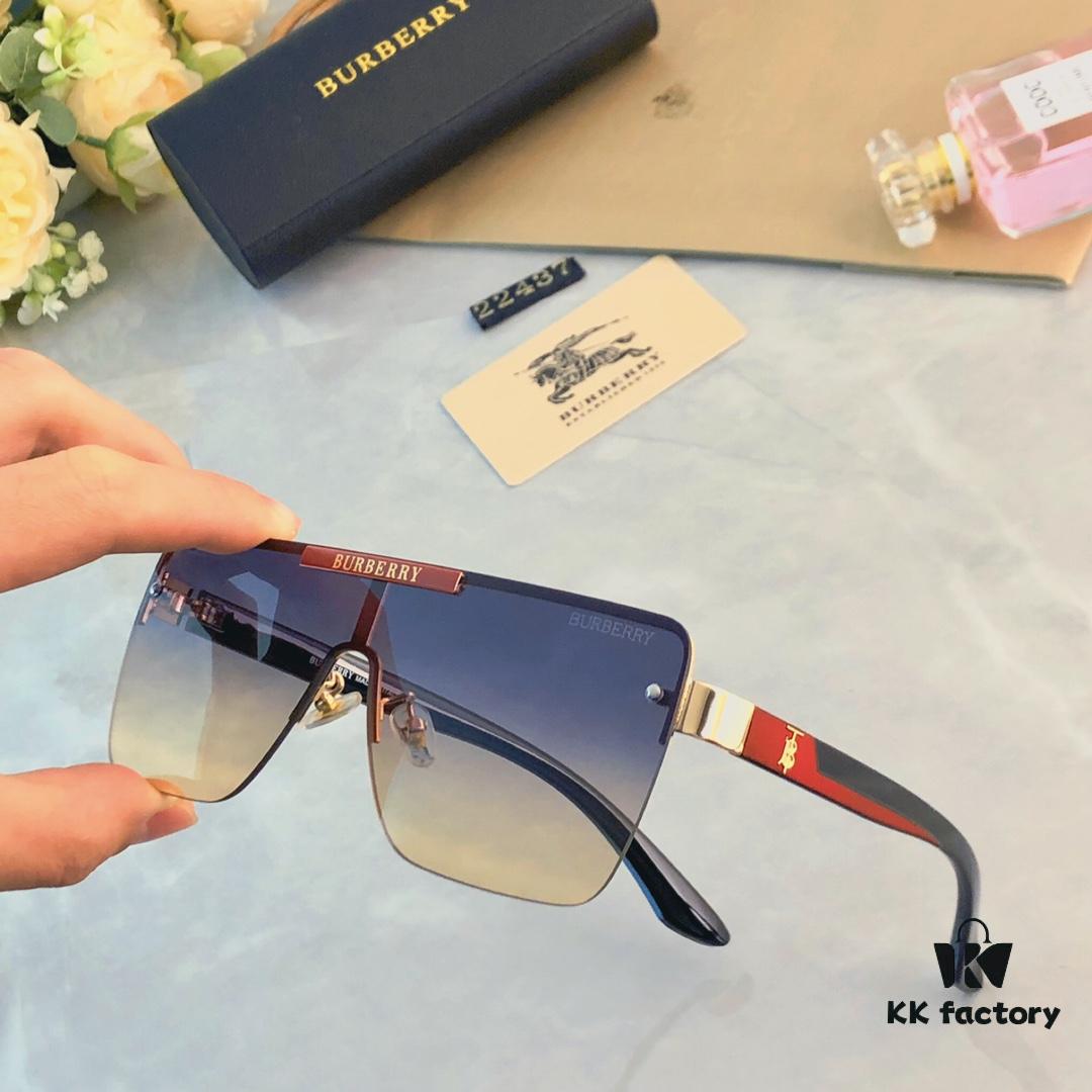 6931ad6dccd8ab3d7afa1ae3 Burberry Oversized Square Retro Sunglasses for Women, Fashion One-Piece Windproof Sun Glasses, Trendy Large Frame Shades for Men and Women, Popular Influencer Style