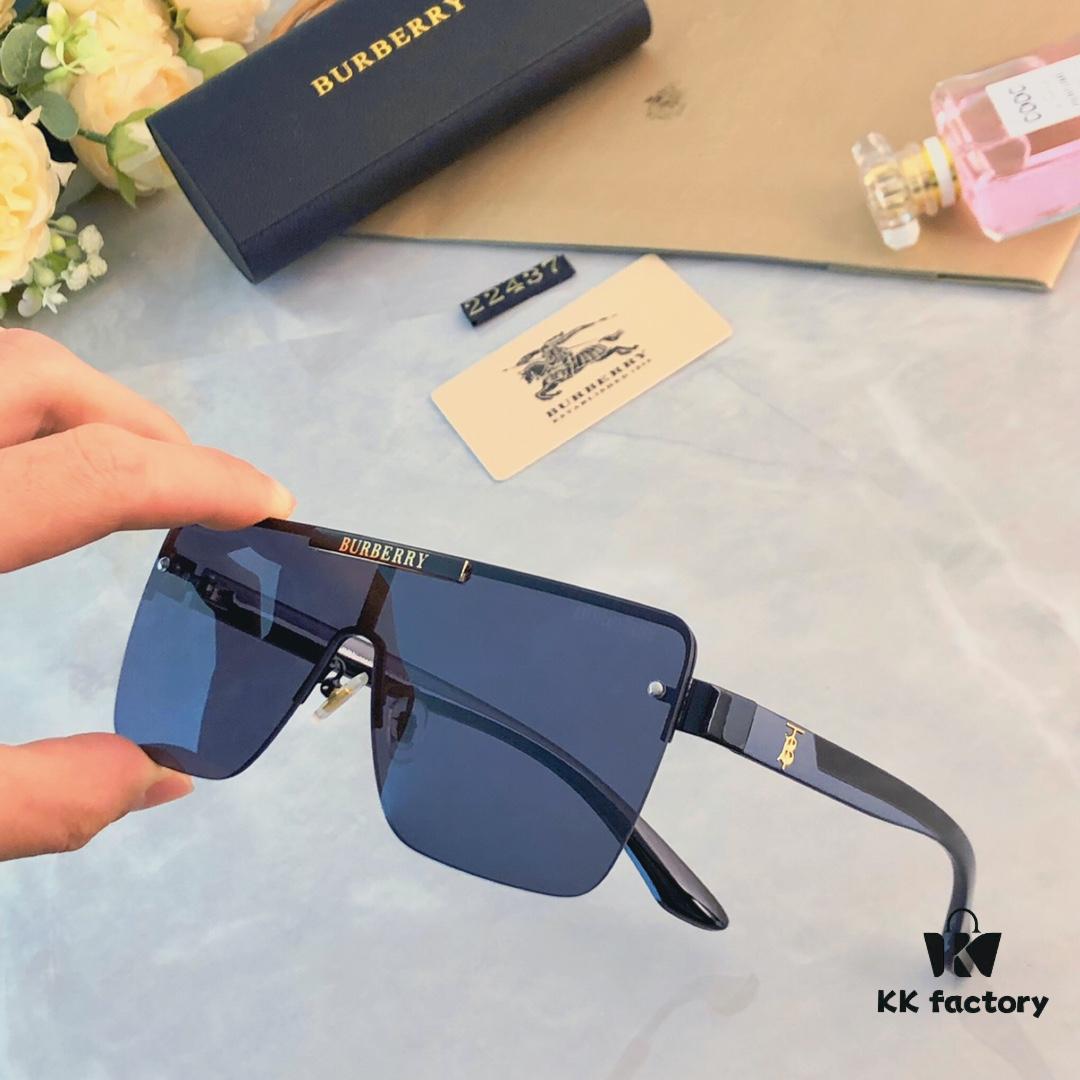 6931ad6eccd8ab3d7afa1ae4 Burberry Oversized Square Retro Sunglasses for Women, Fashion One-Piece Windproof Sun Glasses, Trendy Large Frame Shades for Men and Women, Popular Influencer Style