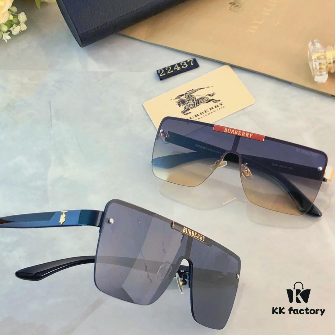 6931ad6eccd8ab3d7afa1ae5 Burberry Oversized Square Retro Sunglasses for Women, Fashion One-Piece Windproof Sun Glasses, Trendy Large Frame Shades for Men and Women, Popular Influencer Style