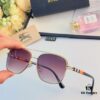 6931ad70ccd8ab3d7afa1b03 Burberry Retro Men's Metal Double-Bridge Aviator Sunglasses, High-End Business Style UV400 Anti-Ultraviolet Sun Glasses