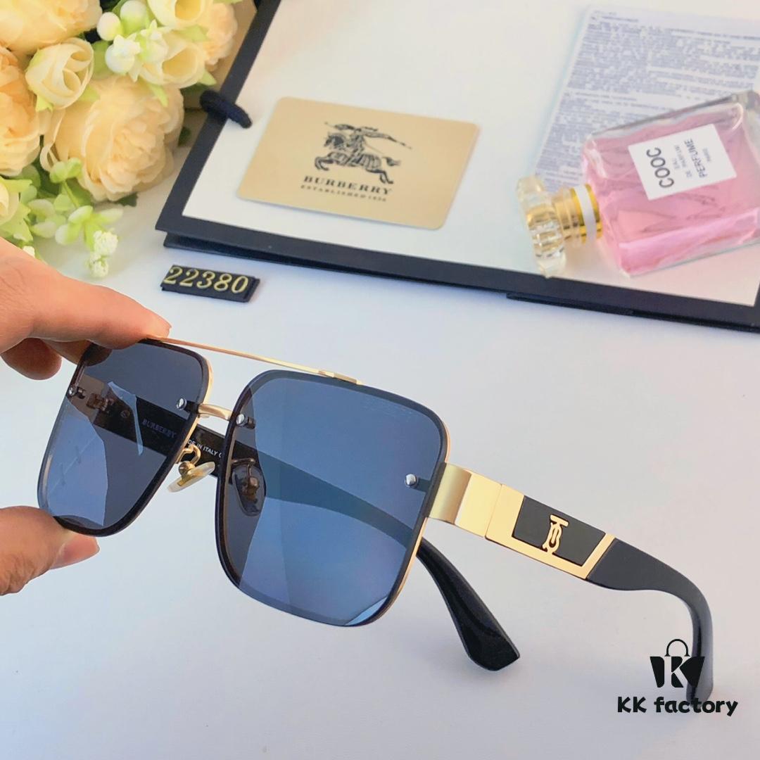 6931ad74ccd8ab3d7afa1b4a Burberry European and American Style Square Metal Frame Luxury Sunglasses, Fashionable UV Protection Oversized Sunglasses for Driving, Trendy Cross-border Sun Glasses