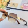 6931ad74ccd8ab3d7afa1b4b Burberry European and American Style Square Metal Frame Luxury Sunglasses, Fashionable UV Protection Oversized Sunglasses for Driving, Trendy Cross-border Sun Glasses