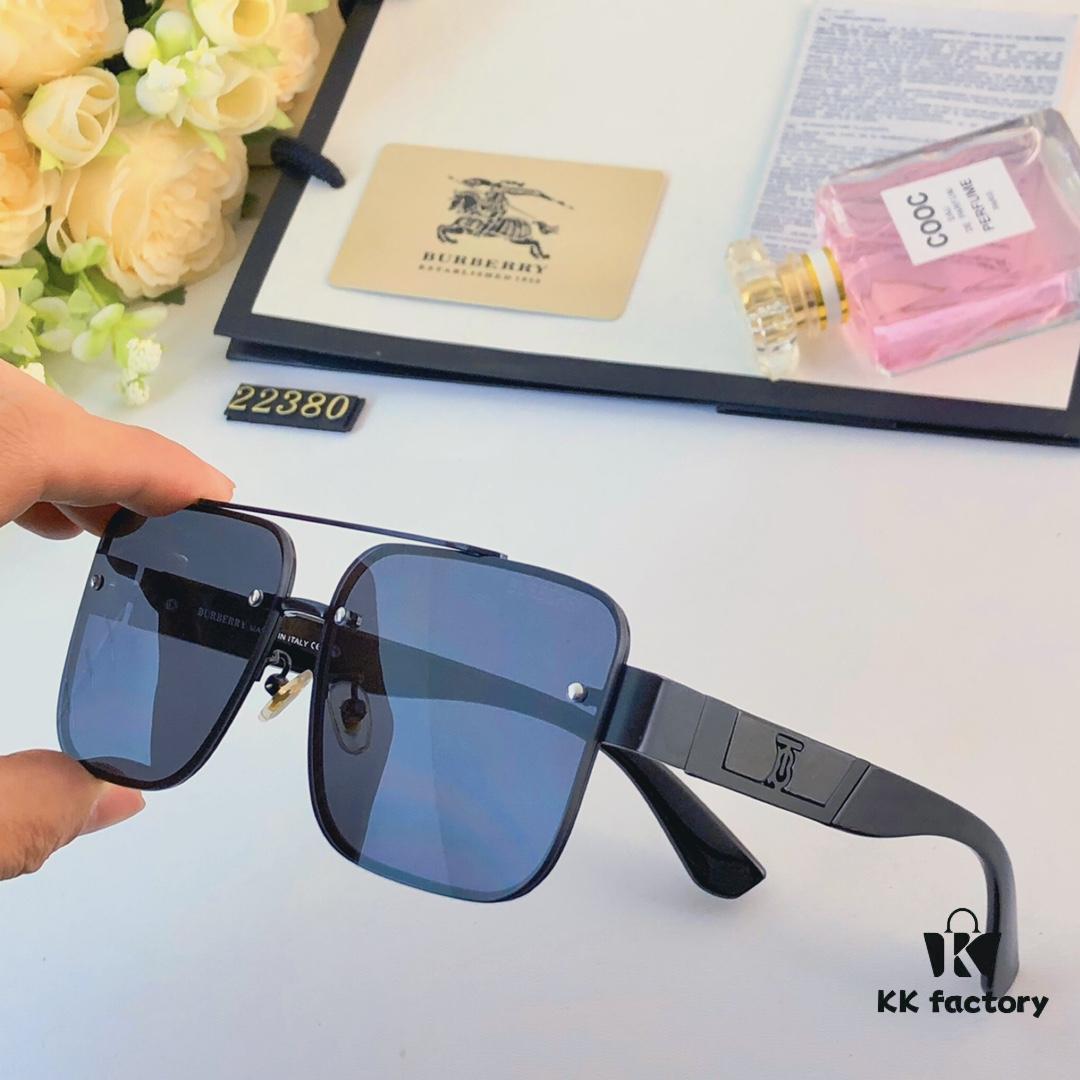 6931ad75ccd8ab3d7afa1b4c Burberry European and American Style Square Metal Frame Luxury Sunglasses, Fashionable UV Protection Oversized Sunglasses for Driving, Trendy Cross-border Sun Glasses