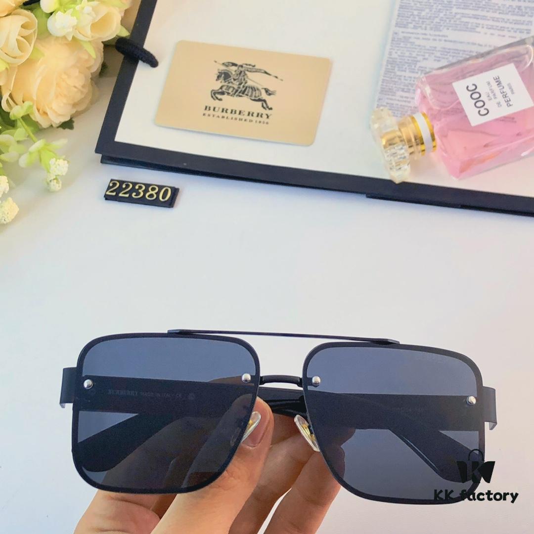 6931ad75ccd8ab3d7afa1b51 Burberry European and American Style Square Metal Frame Luxury Sunglasses, Fashionable UV Protection Oversized Sunglasses for Driving, Trendy Cross-border Sun Glasses