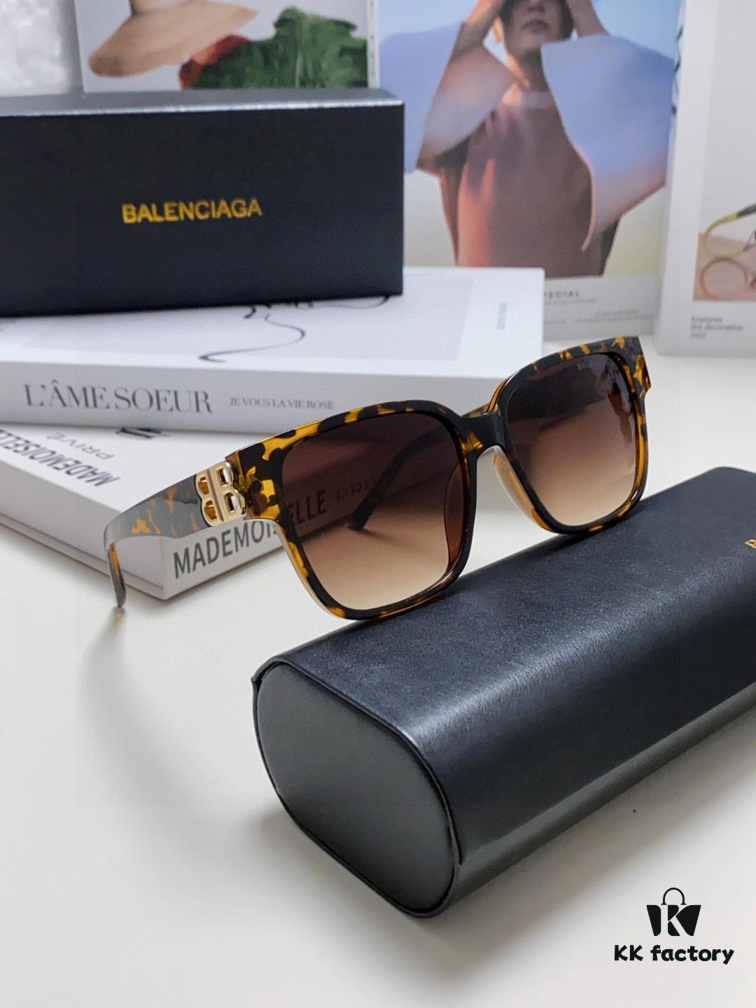6931ad83ccd8ab3d7afa1c2e Balenciaga Square Retro Sunglasses with Gold BB Logo and Folding Hinges