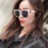 6931ad83ccd8ab3d7afa1c32 Balenciaga BALENCIAGA Square Retro Fashion Sunglasses with Gold BB Logo and Folding Hinge
