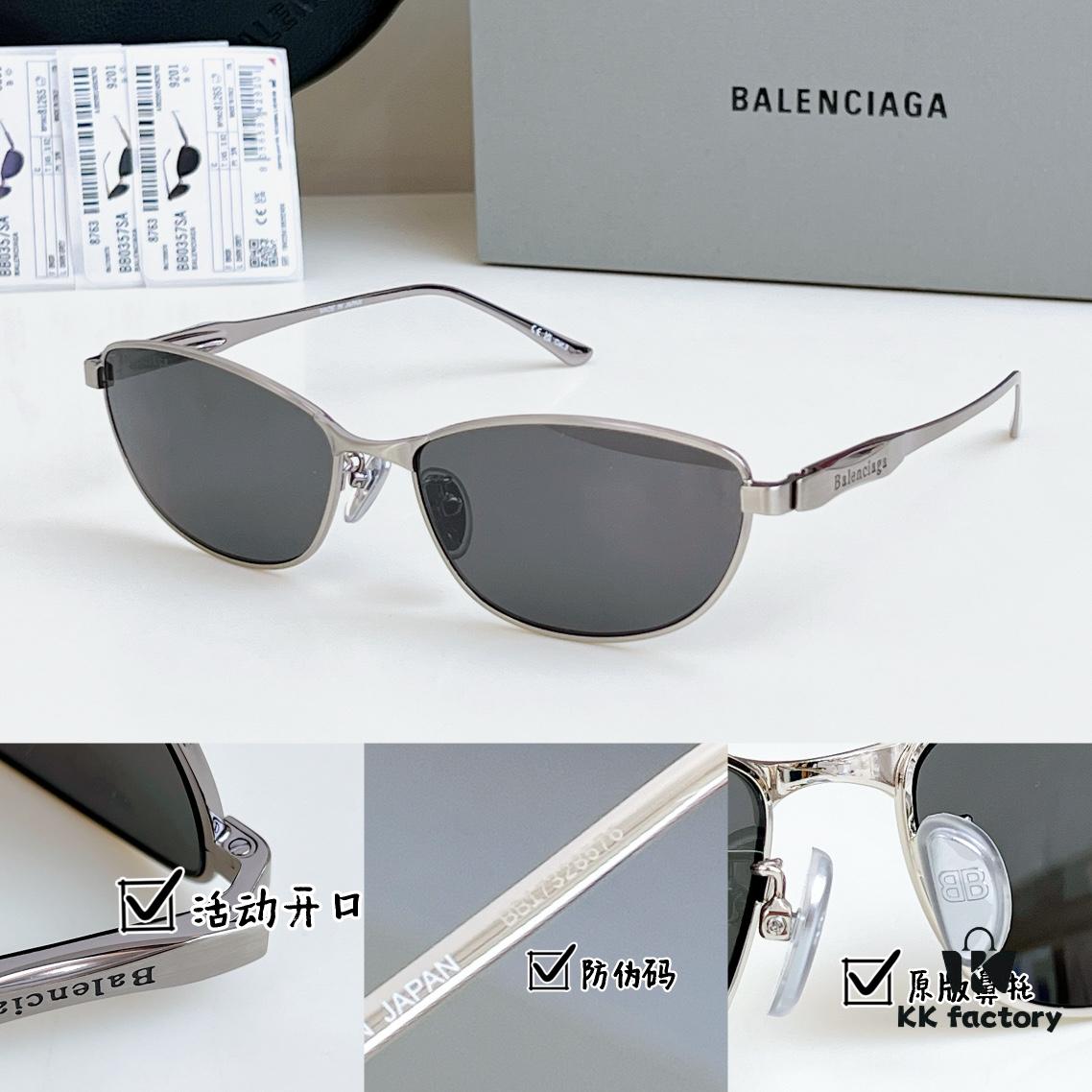 6931ad8cccd8ab3d7afa1cb5 135 Original High-Quality 1:1 Detail Balenciaga BB0357SA European and American Style, Original Mold Sculptural Temple, Heavyweight Futuristic Oval Frame with Metal Brow Bar