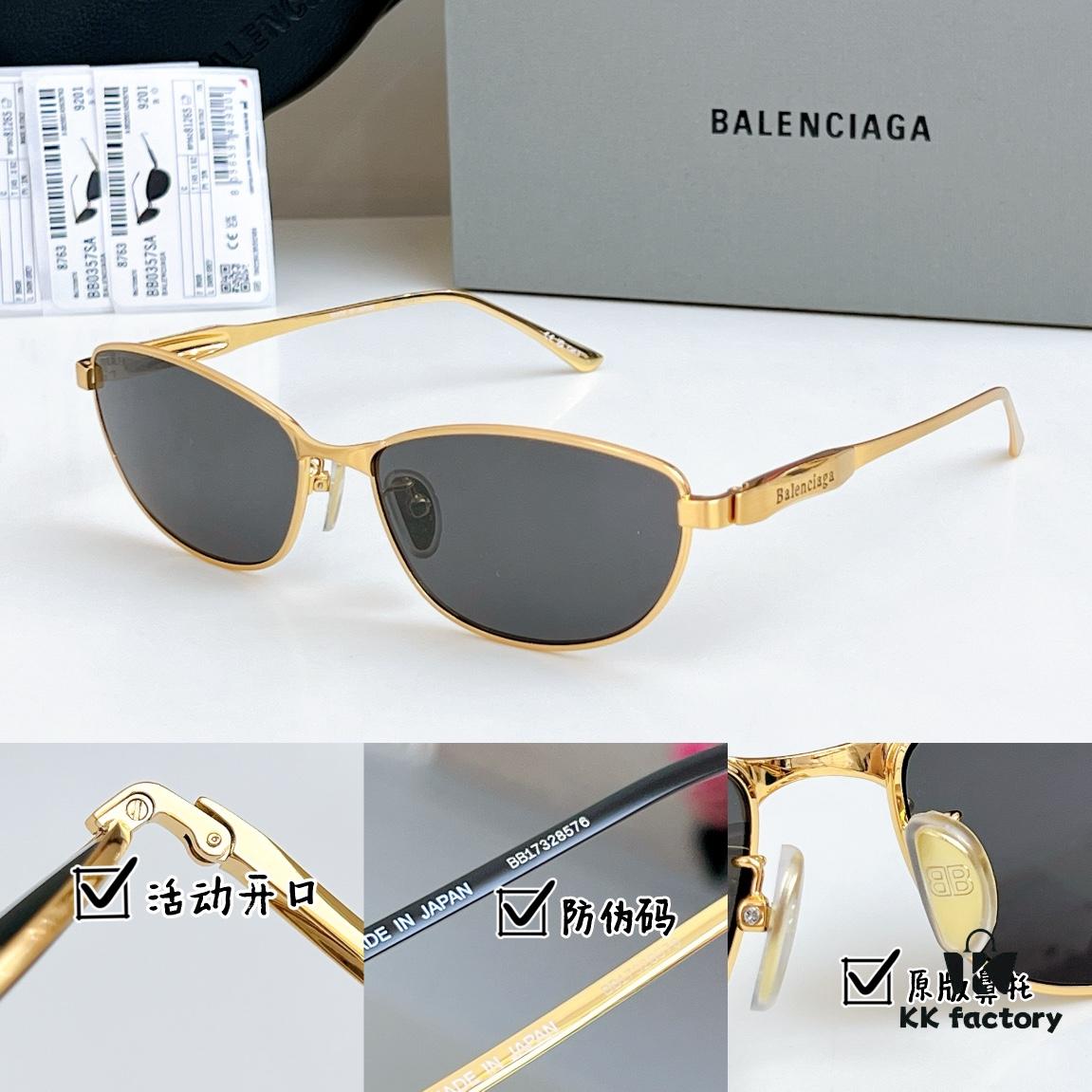 6931ad8cccd8ab3d7afa1cb7 135 Original High-Quality 1:1 Detail Balenciaga BB0357SA European and American Style, Original Mold Sculptural Temple, Heavyweight Futuristic Oval Frame with Metal Brow Bar