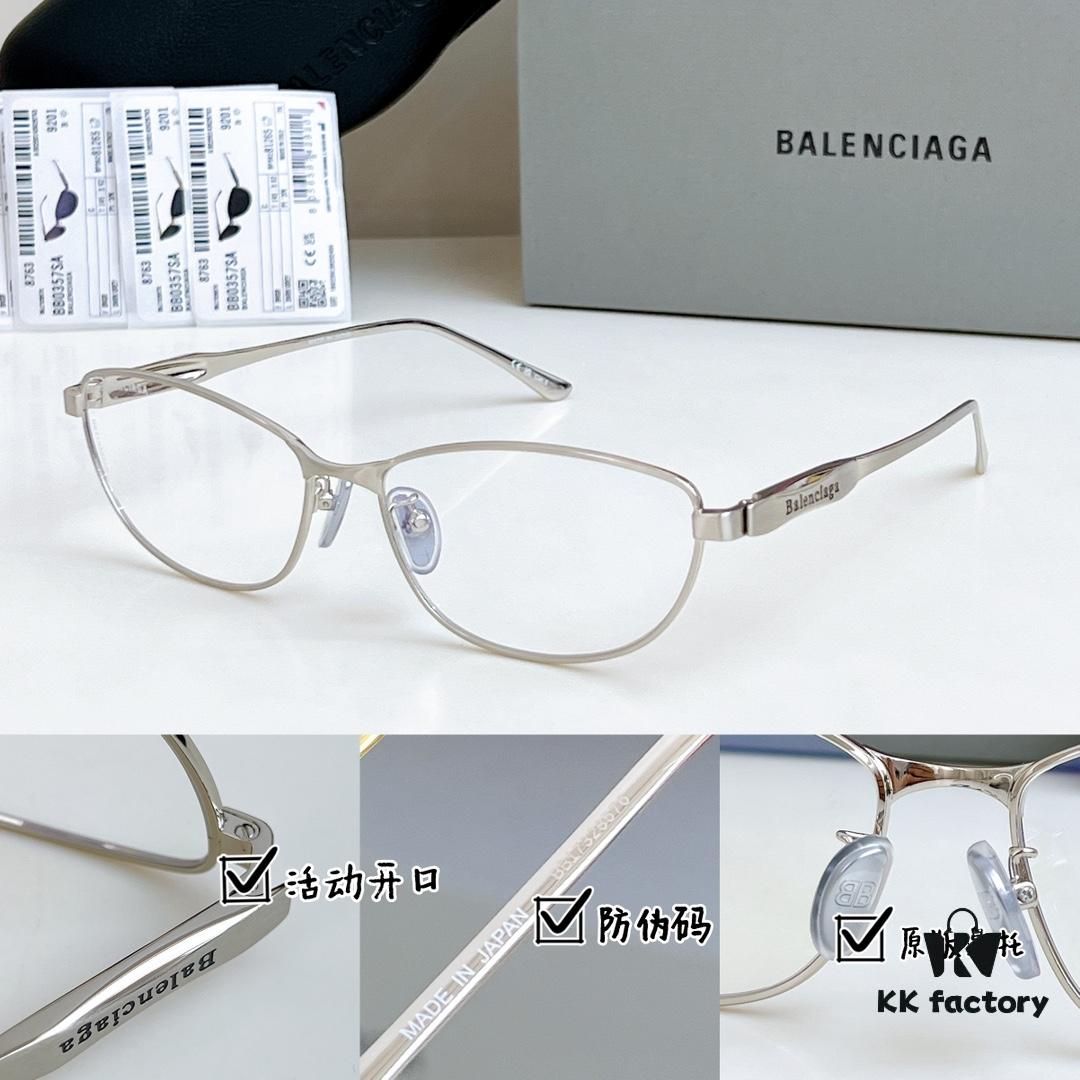 6931ad8dccd8ab3d7afa1cba 135 Original High-Quality 1:1 Detail Balenciaga BB0357SA European and American Style, Original Mold Sculptural Temple, Heavyweight Futuristic Oval Frame with Metal Brow Bar