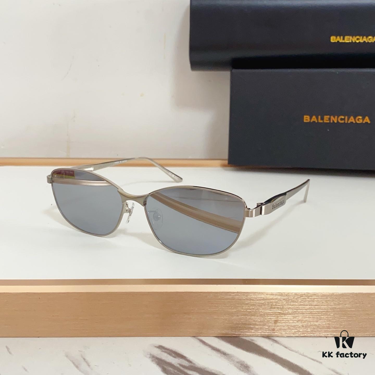 6931ad94ccd8ab3d7afa1cfe BALENCIAGA BB0357SA Unisex Sunglasses, European and American Style, Original Mold with Sculptural Temple Design, Heavyweight Futuristic Oval Frame with Metal Brow Bar