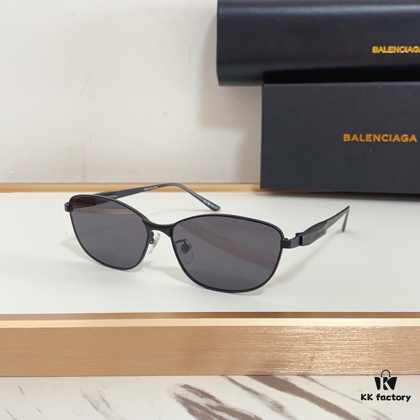 6931ad94ccd8ab3d7afa1cff BALENCIAGA BB0357SA Unisex Sunglasses, European and American Style, Original Mold with Sculptural Temple Design, Heavyweight Futuristic Oval Frame with Metal Brow Bar