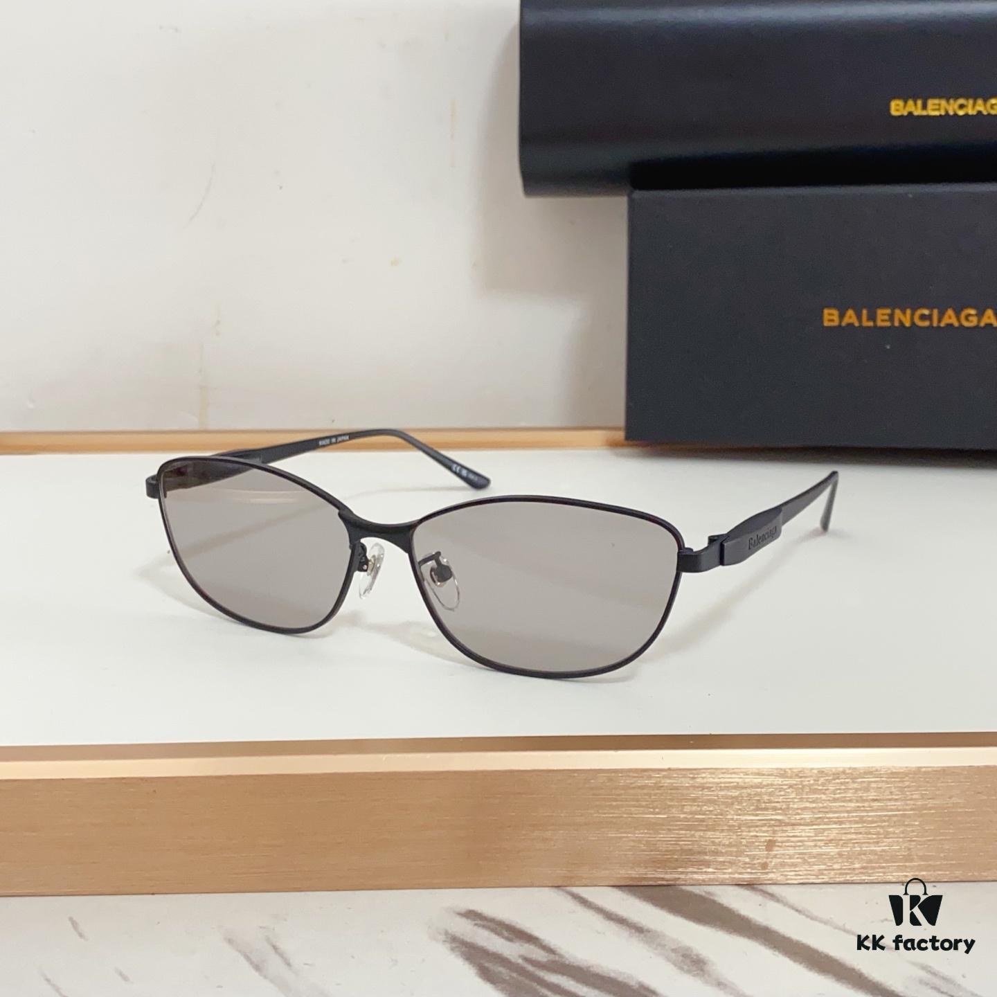 6931ad94ccd8ab3d7afa1d01 BALENCIAGA BB0357SA Unisex Sunglasses, European and American Style, Original Mold with Sculptural Temple Design, Heavyweight Futuristic Oval Frame with Metal Brow Bar