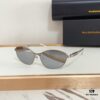 140 Balenciaga BB0356S Original Mold Sculptural Temples Heavyweight Futuristic Metal Eyebrow Frame