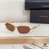 6931ad95ccd8ab3d7afa1d0e 140 Balenciaga BB0355S Sculptural Metal-Temple Futuristic Oval Frame Sunglasses