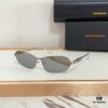 6931ad95ccd8ab3d7afa1d0f 140 Balenciaga BB0355S Sculptural Metal-Temple Futuristic Oval Frame Sunglasses