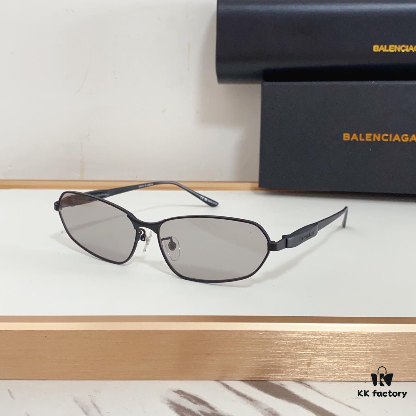 6931ad95ccd8ab3d7afa1d10 140 Balenciaga BB0355S Sculptural Metal-Temple Futuristic Oval Frame Sunglasses