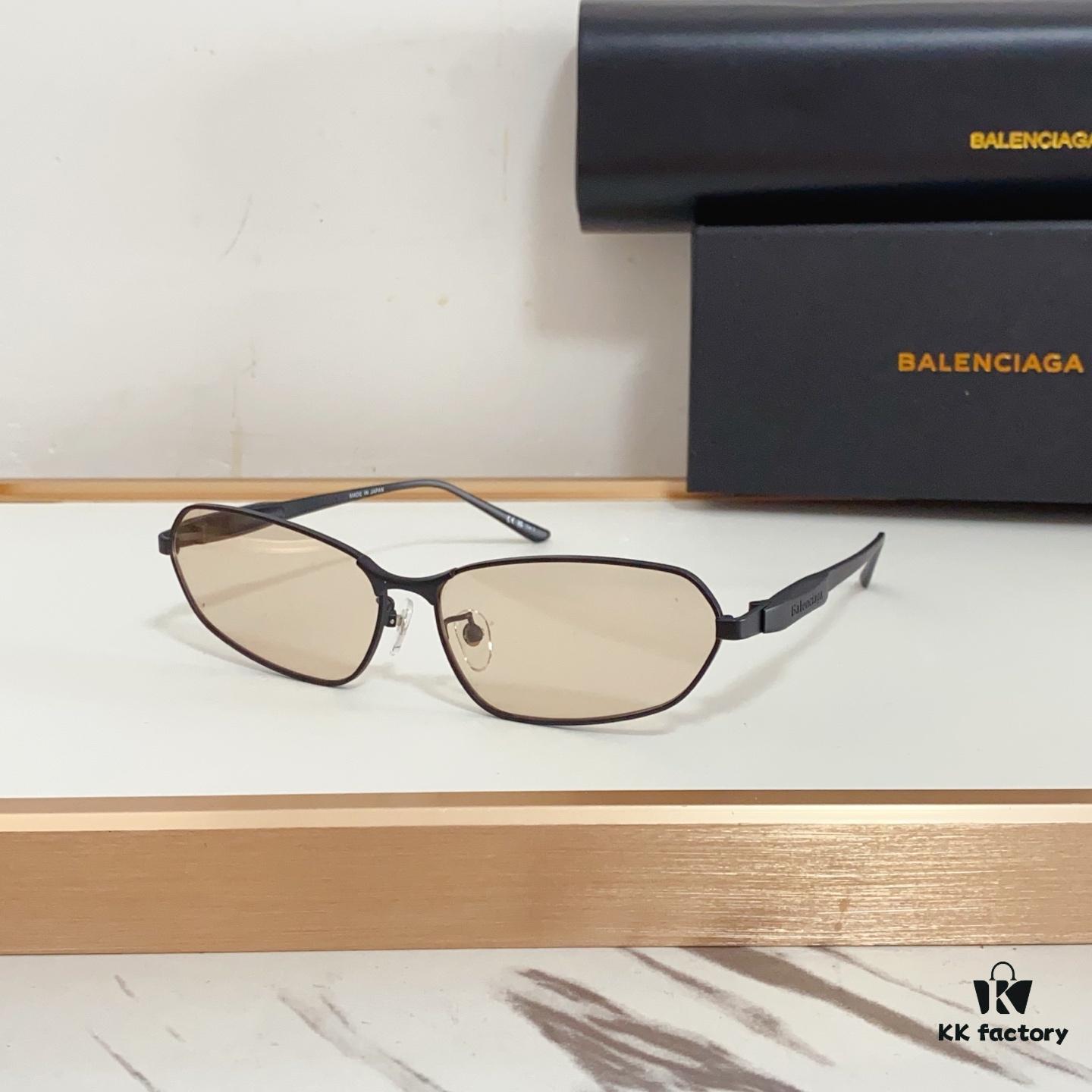 6931ad95ccd8ab3d7afa1d14 140 Balenciaga BB0355S Sculptural Metal-Temple Futuristic Oval Frame Sunglasses