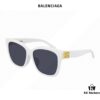 6931ad9dccd8ab3d7afa1d84 Balenciaga Square Retro Sunglasses with Gold BB Logo and Folding Hinge