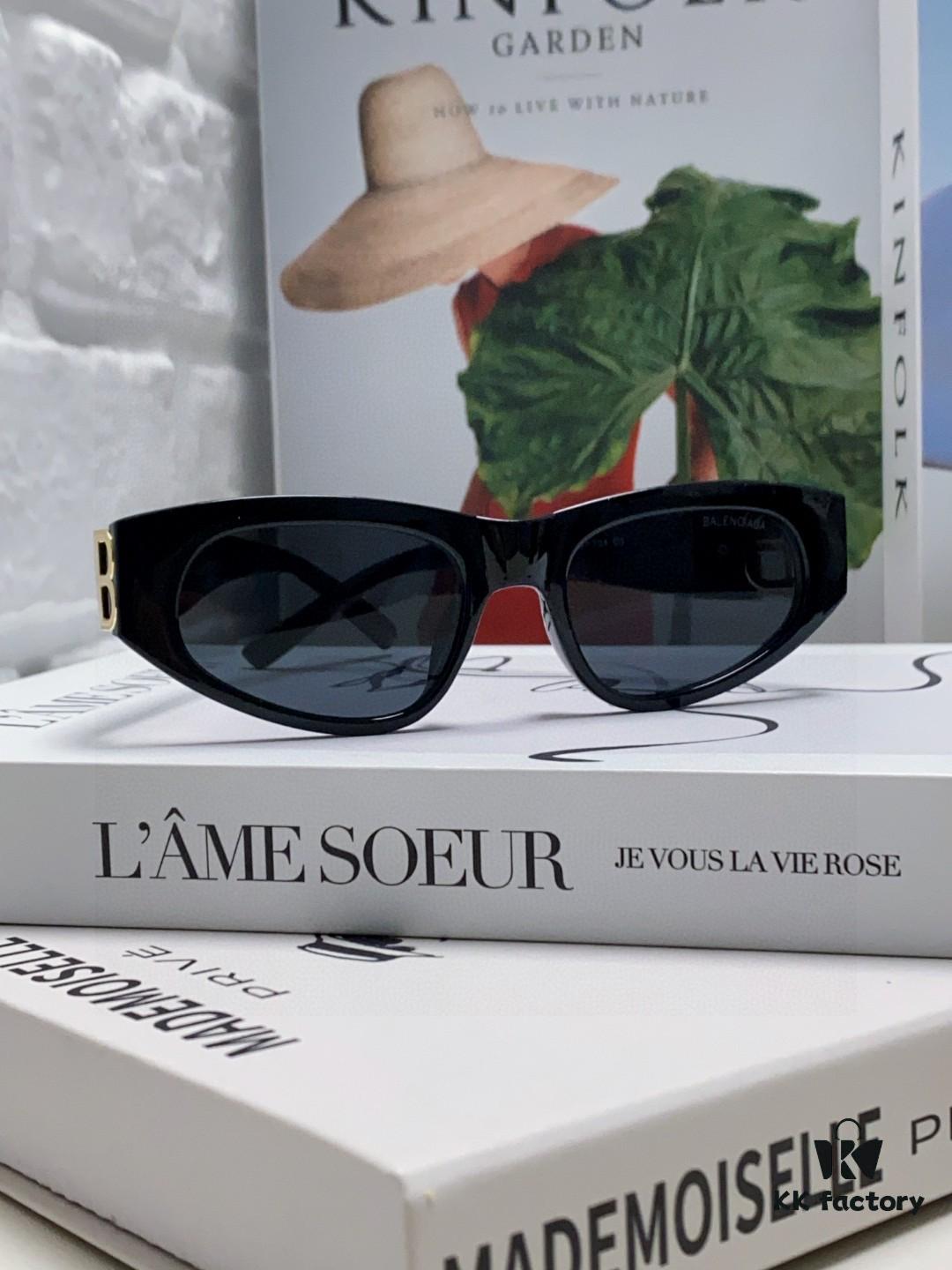 6931ada7ccd8ab3d7afa1e07 Balenciaga Black Sunglasses Double B Streetwear Women's Summer Sun Glasses 2025 New Arrival Hip-Hop Retro Fashion High-End UV Protection Sunglasses