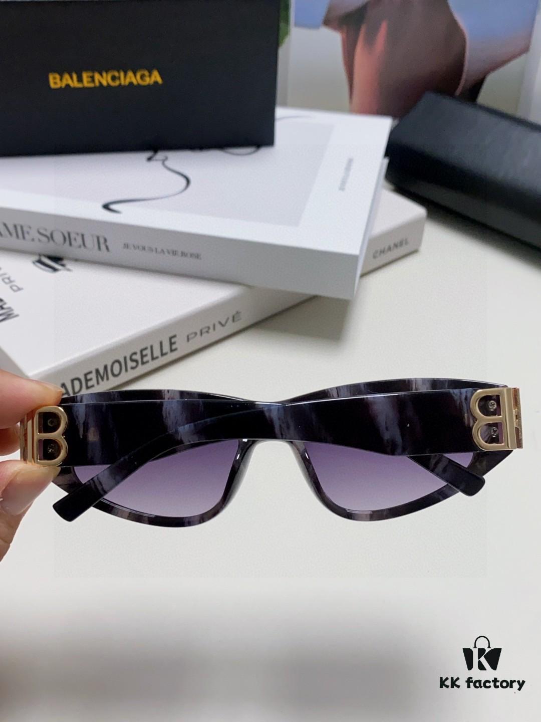 6931ada8ccd8ab3d7afa1e20 Balenciaga Black Sunglasses Double B Streetwear Style Women's Summer Sun Glasses Ins 2025 New Hip-Hop Retro Fashion High-End UV Protection Sunglasses