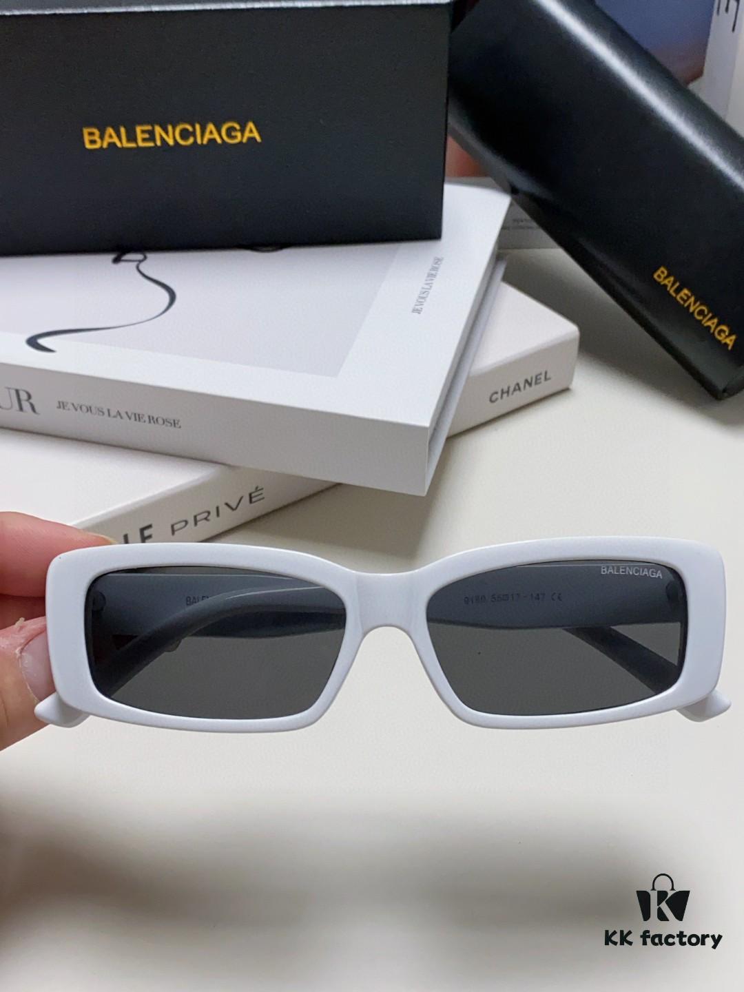 6931adaaccd8ab3d7afa1e33 Balenciaga 2025 New Arrival European and American Fashion Statement Square Sunglasses, Instagram-Trending Rectangular Sun Glasses with Wide Lettering, Avant-Garde Unisex Eyewear