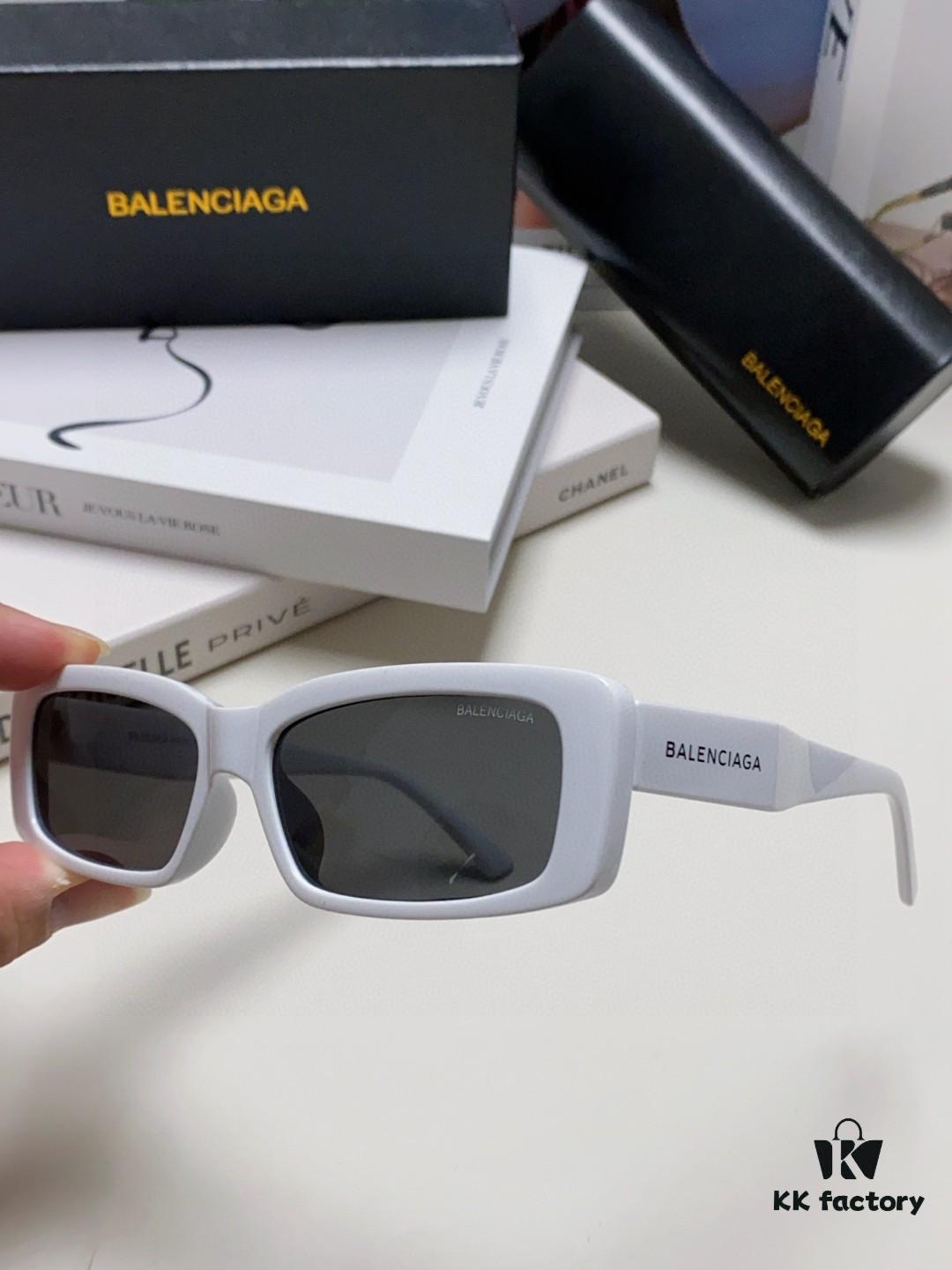 6931adaaccd8ab3d7afa1e35 Balenciaga 2025 New Arrival European and American Fashion Statement Square Sunglasses, Instagram-Trending Rectangular Sun Glasses with Wide Lettering, Avant-Garde Unisex Eyewear